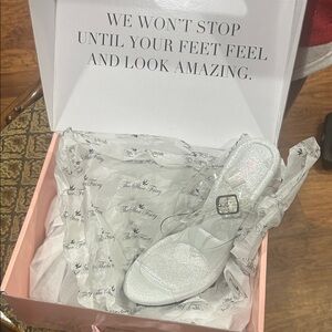 The Shoe Fairy Sparkling Heels - Silver